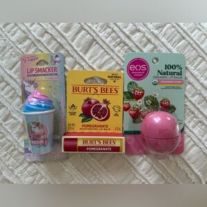 Lip Care Set with Lip Smacker, Burt's Bees, and EOS